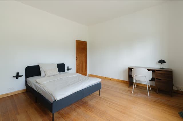 Lichtrijke, gerenoveerde, bemeubelde kamer in cohousing